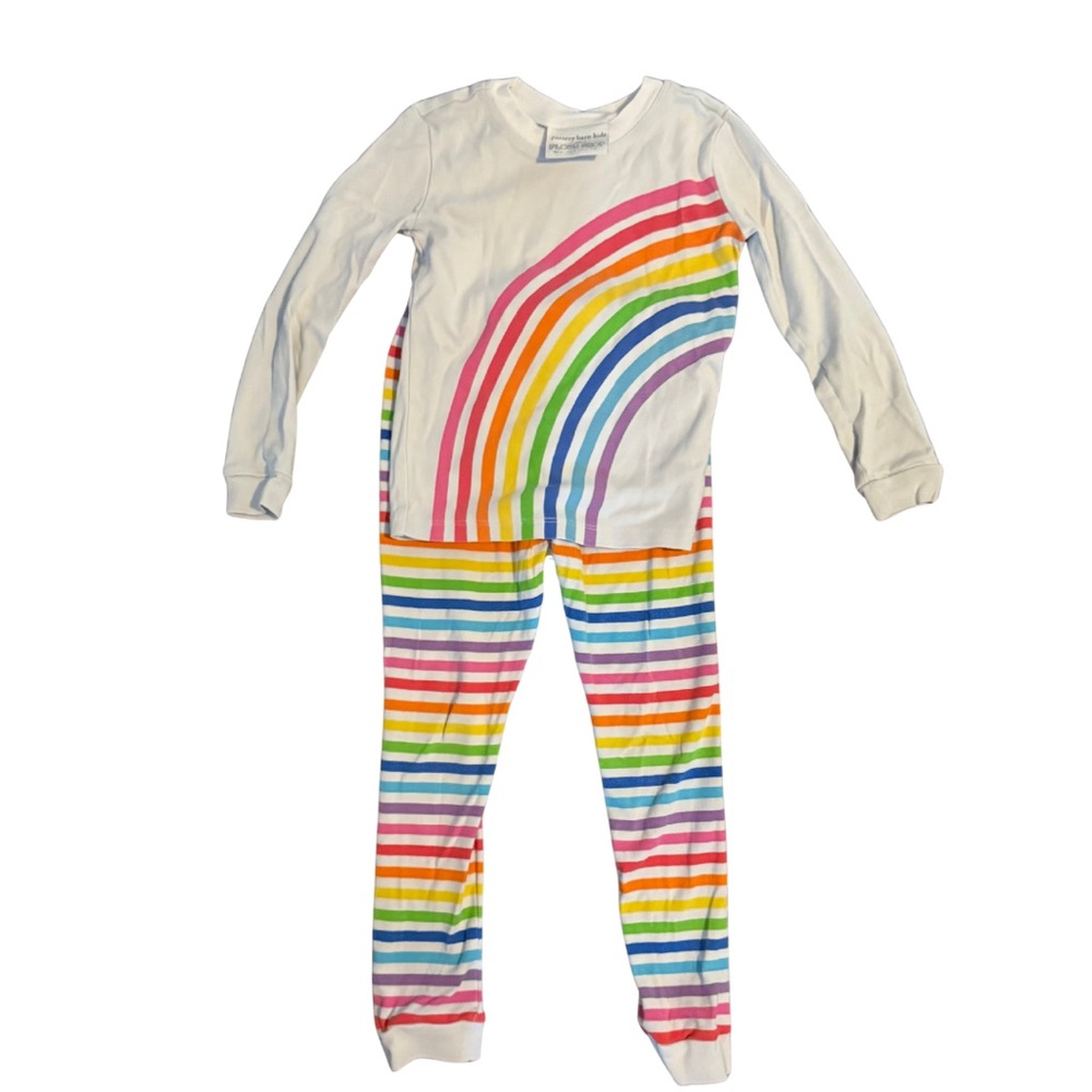 Pottery Barn Kids Flour Shop Rainbow Pajamas size 6 in excellent condition.